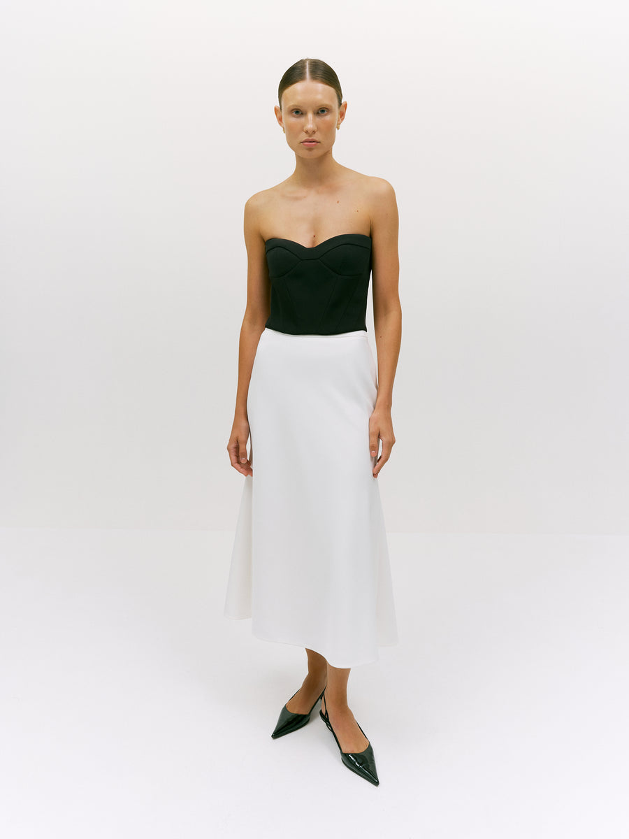BLACK BUSTIER TOP MINIMALISM
