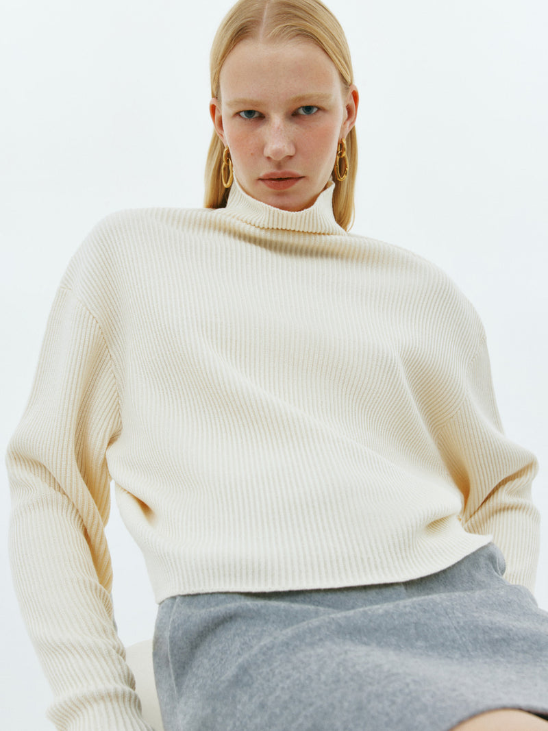 Cream knitted sweater