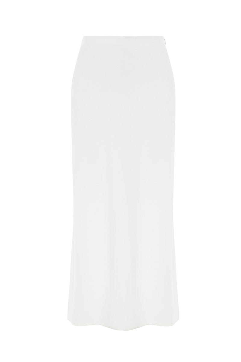 Ivory midi skirt
