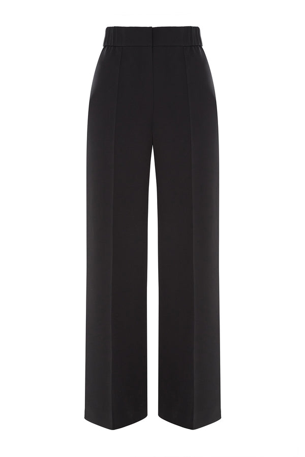 Black wide-leg trouser