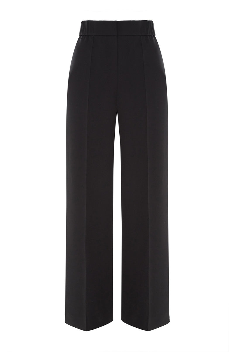 Black wide-leg trouser