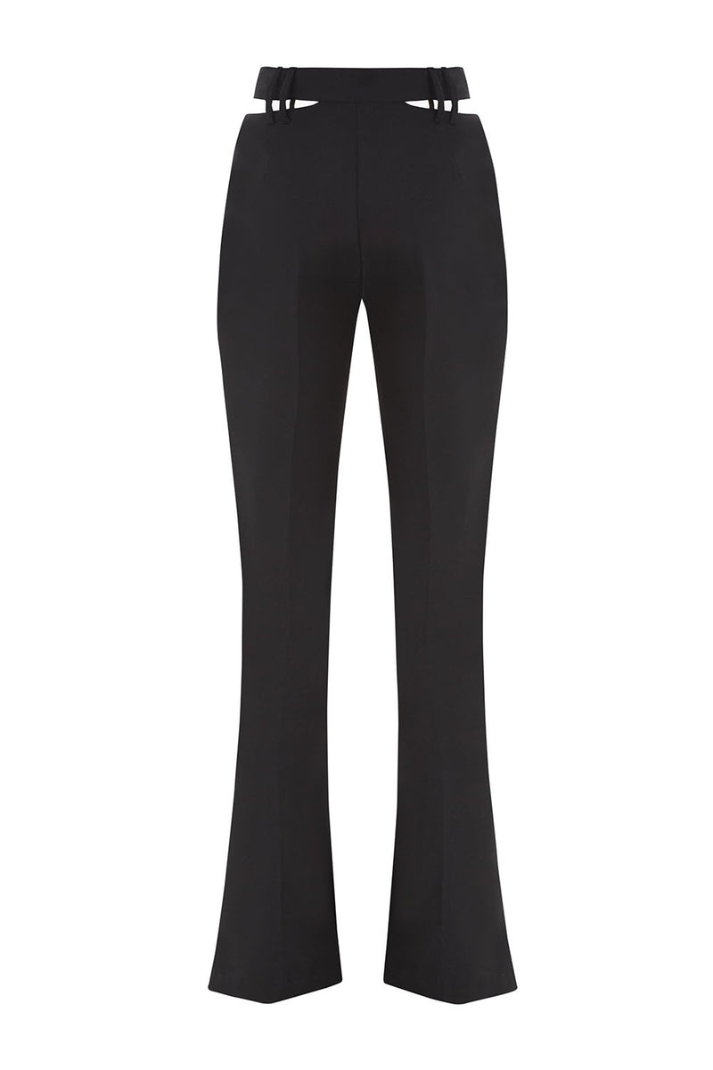 Black trousers with loops