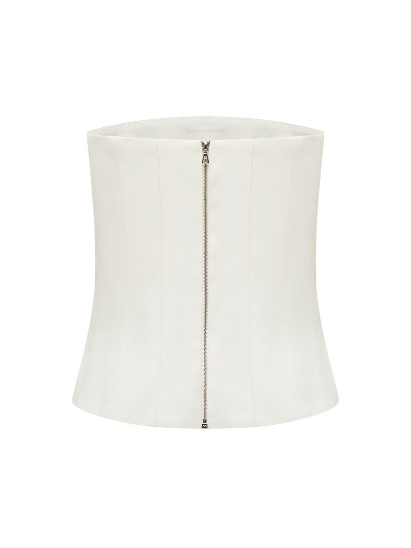 Ivory wool corset