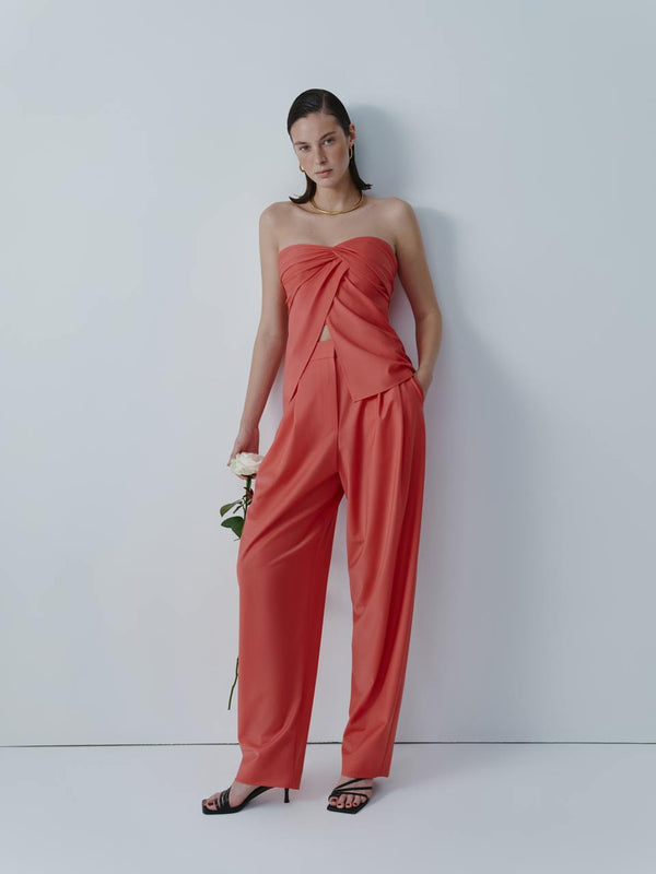 Coral bustier top