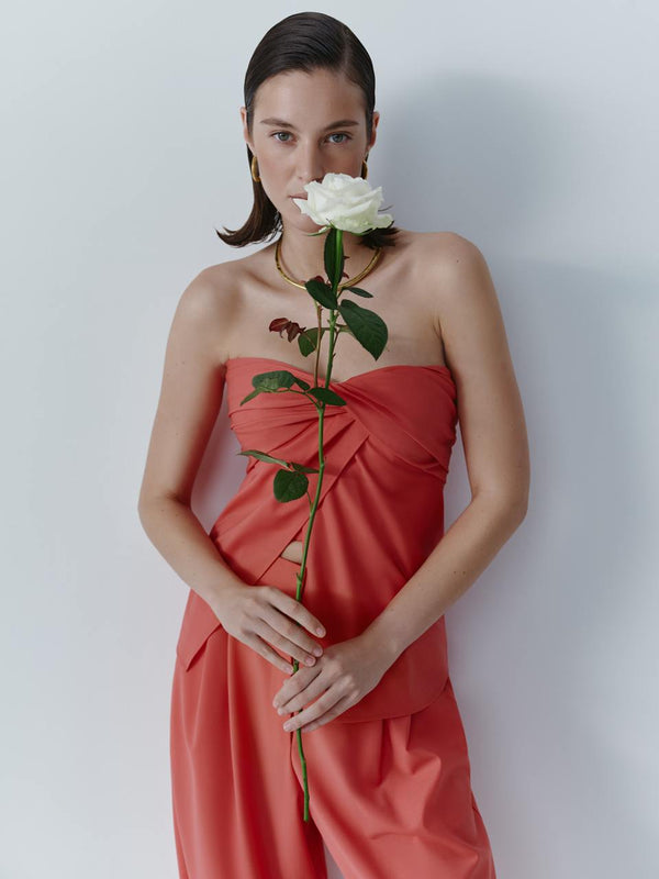 Coral bustier top