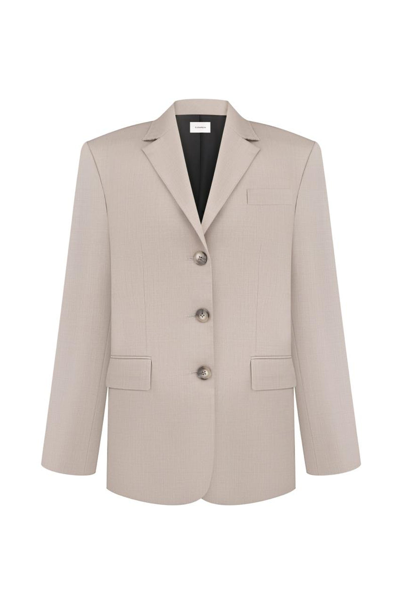 Taupe wool tailored jacket