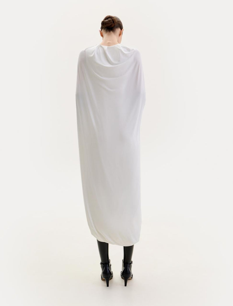Cream jersey cape dress