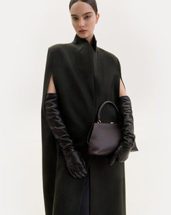 Dark green midi cape