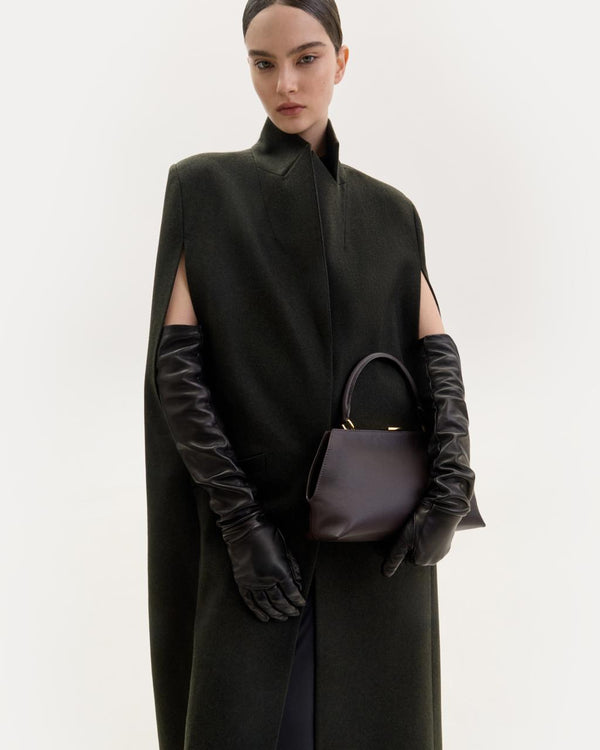 Dark green midi cape