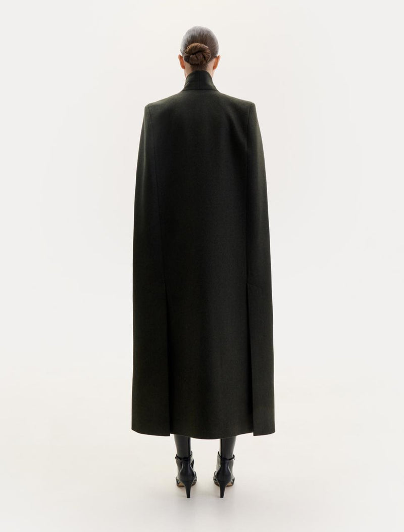 Dark green midi cape