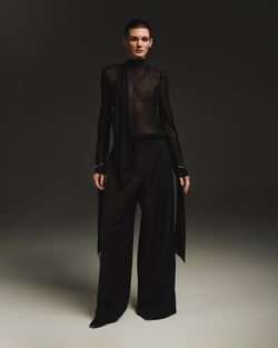 Black chiffon blouse