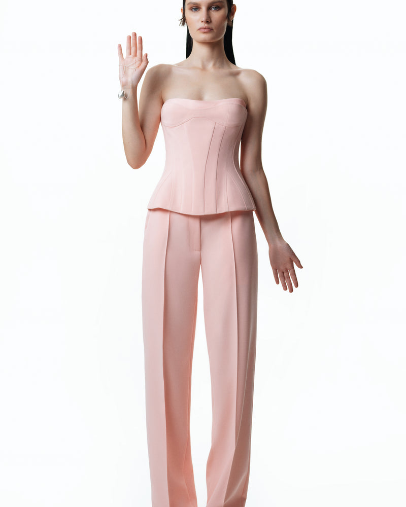 Pink wide-leg trousers
