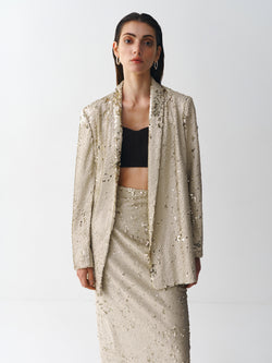 Oversized sequined jacket