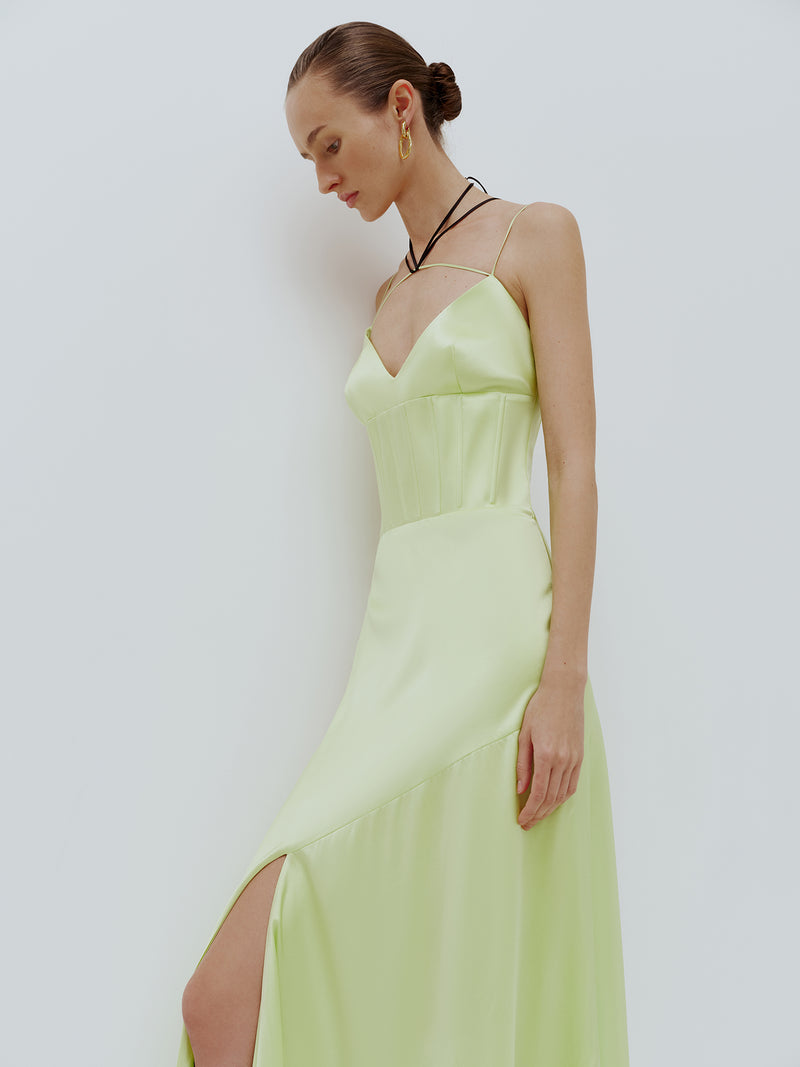 Midi dress lime