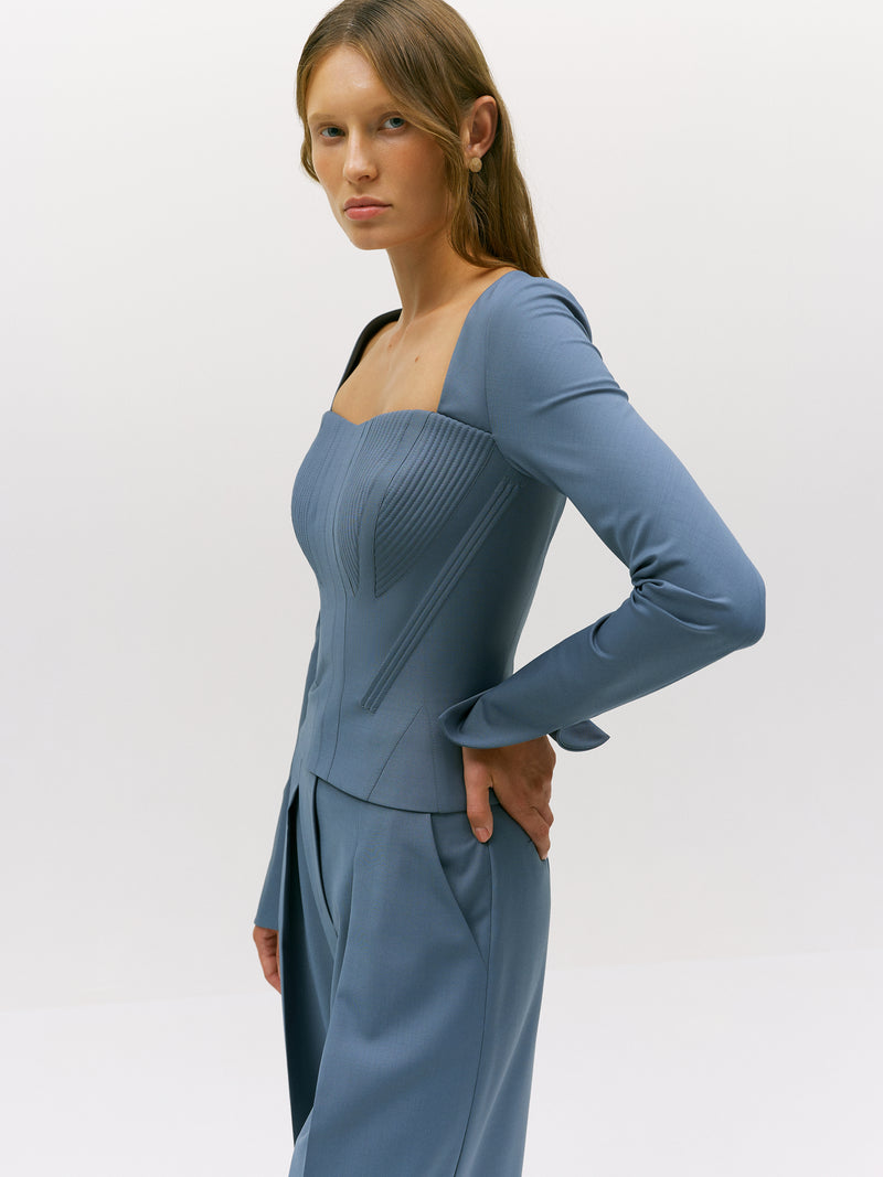 Corset with sleeves in harbor