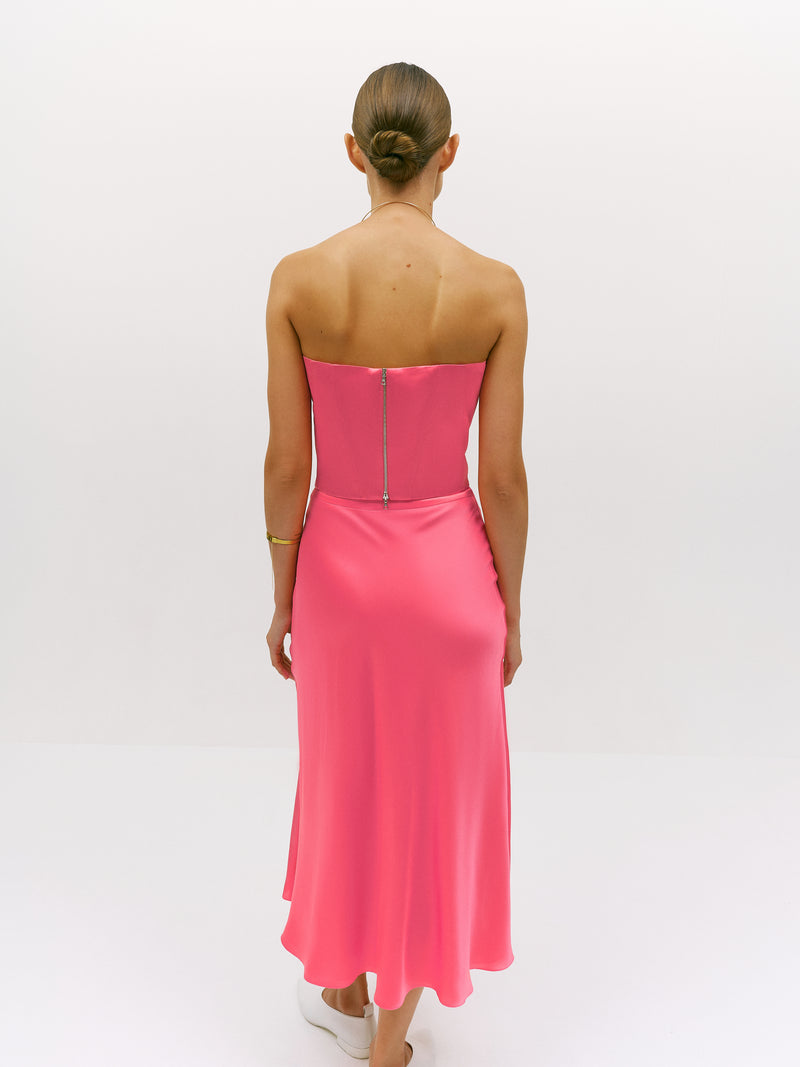 Silk bustier corset