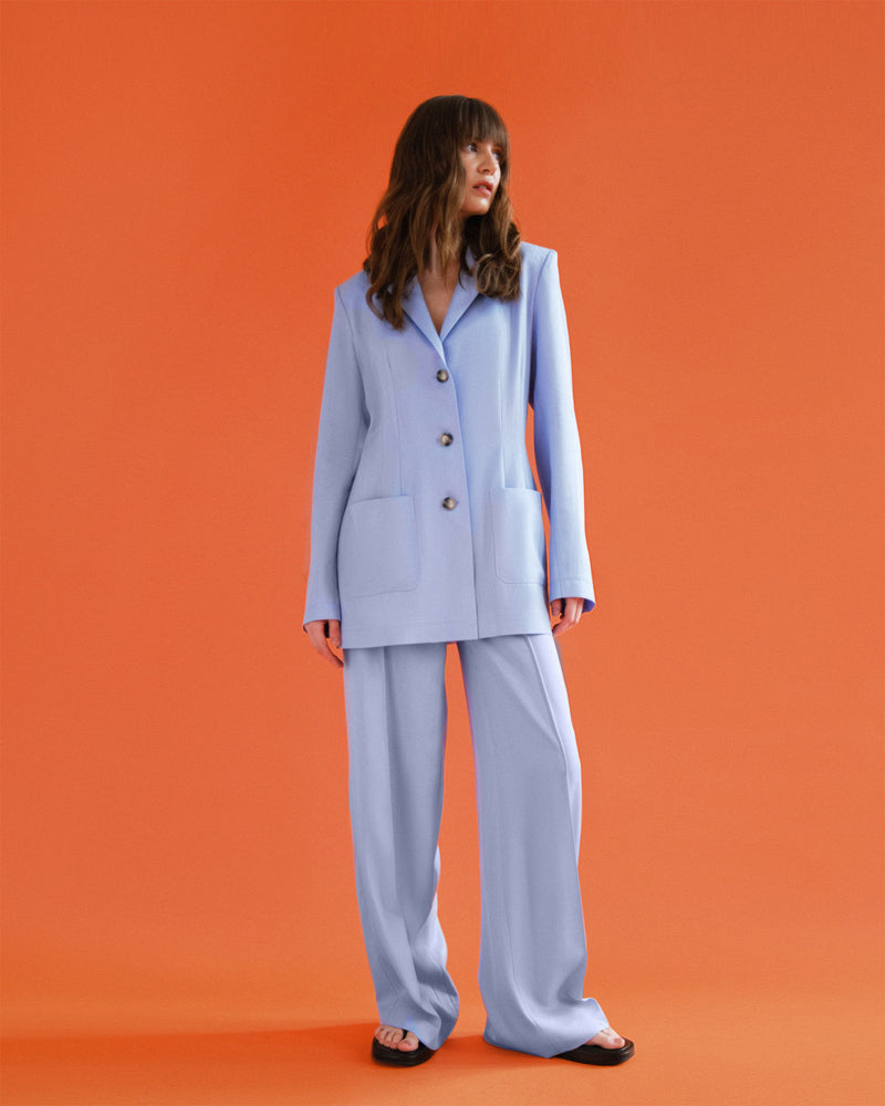 Sky blue jacket like terracotta